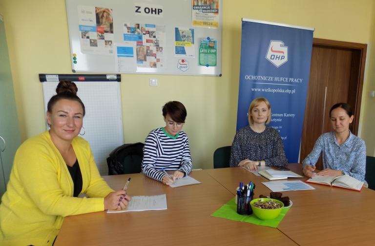 Spotkanie Zespołu Wsparcia Uczestników OHP w Młodzieżowym Centrum Kariery w Wolsztynie