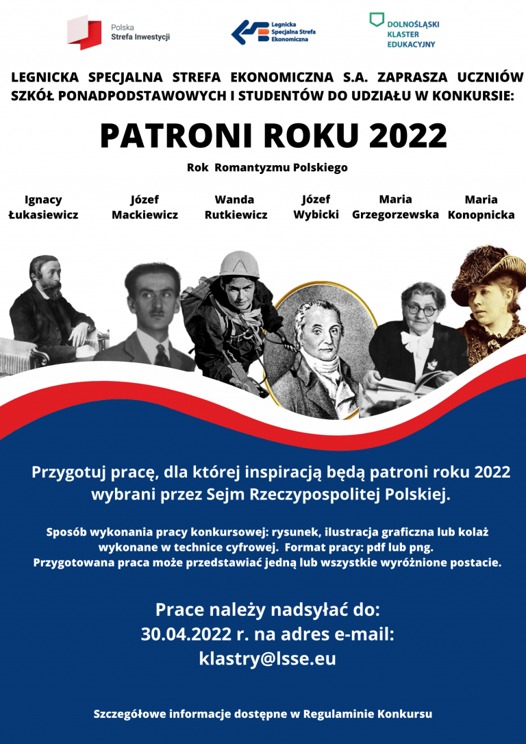 Plakat do konkursu Patroni roku 2022