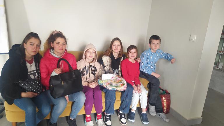 Krótkie spotkanie z dziećmi z Ukrainy w Dzierżoniowie