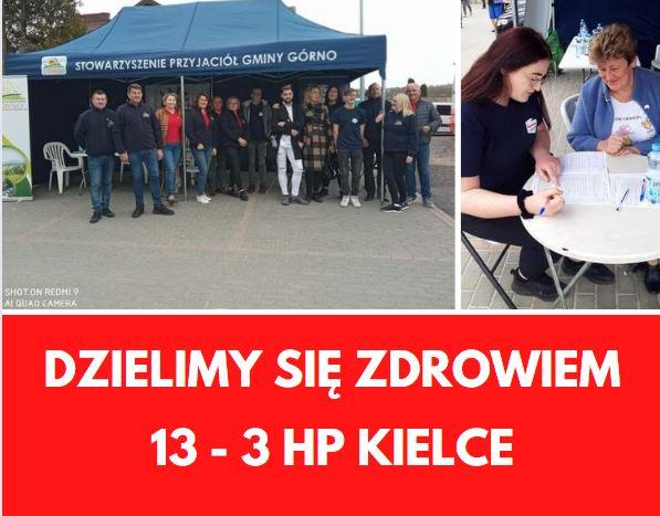 Uczestnicy OHP 13 – 3 nie ustają w działaniu, kolejna akcja w ramach „Dzielimy się zdrowiem” połączona z akcją informacyjno-promocyjną 13-3 Hufca Pracy OHP w Kielcach