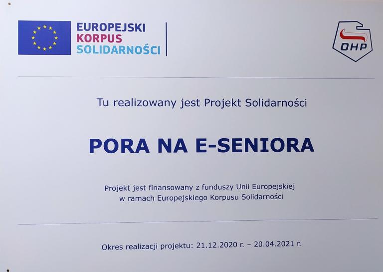 Pora na e – seniora. Realizacja projektu w Dąbrowie Tarnowskiej