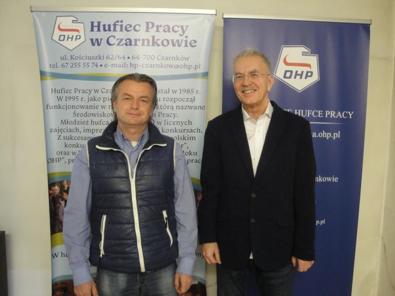 Wizyta Zastępcy Wielkopolskiego Wojewódzkiego Komendanta OHP w Hufcu Pracy w Czarnkowie