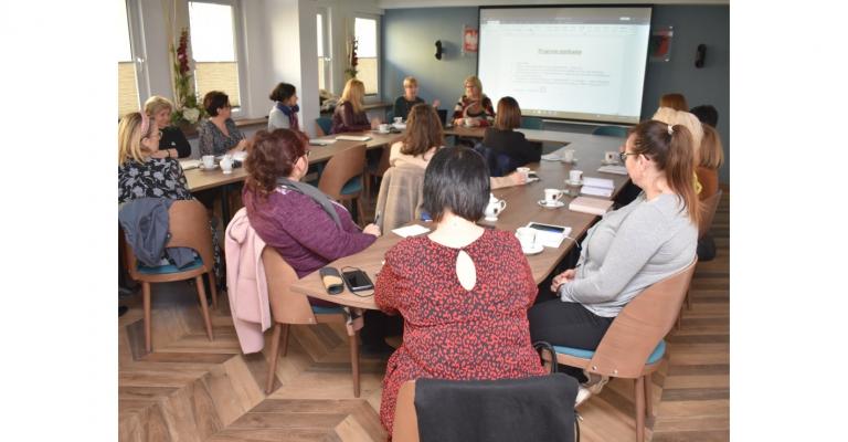 Spotkanie Komendant Hufca Pracy w Lesznie z pedagogami szkół podstawowych