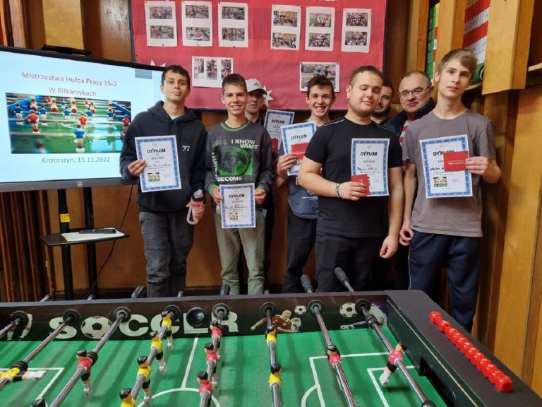 Turniej w Piłkarzykach w krotoszyńskim Hufcu Pracy