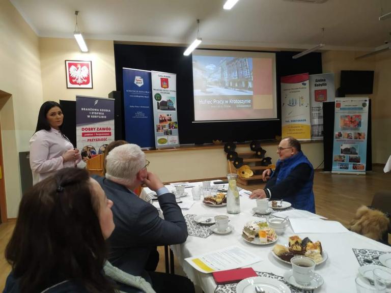 Prezentacja Hufca Pracy w Krotoszynie na konferencji z pracodawcami w Branżowej Szkole I stopnia w Kobylinie