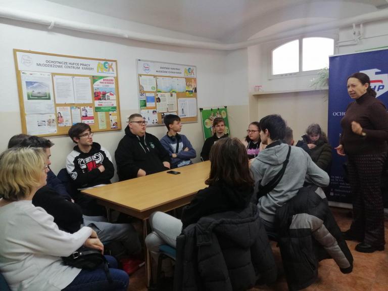 Spotkanie z uczestnikami ostatniej klasy w MCK OHP w Lubinie