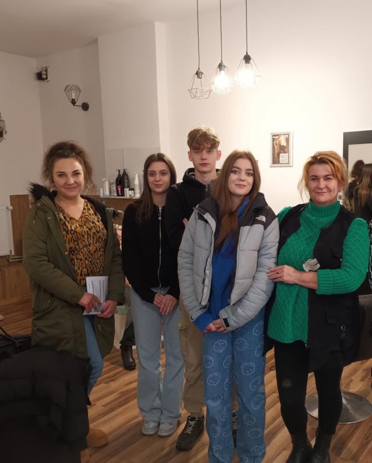 Wizyta studyjna młodzieży OSiW OHP z Ząbkowic Śląskich w Salonie Fryzjerskim