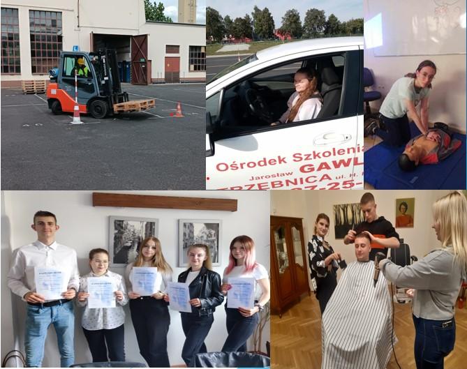 Realizacja szkoleń zawodowych w Centrum Edukacji i Pracy Młodzieży OHP we Wrocławiu.