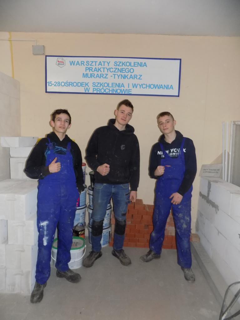 Ośrodkowy Konkurs w zawodzie murarz-tynkarz w Ośrodku Szkolenia i Wychowania w Próchnowie
