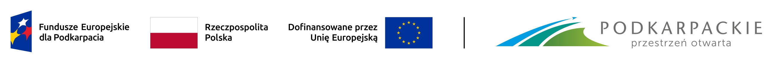 Oznaczenie projektu: Znak Funduszy Europejskich, Znak barw RP, znak UE, znak marki Podkarpackie